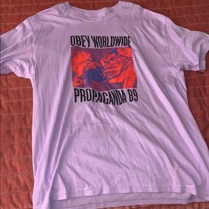 purple OBEY men’s  graphic t shirt